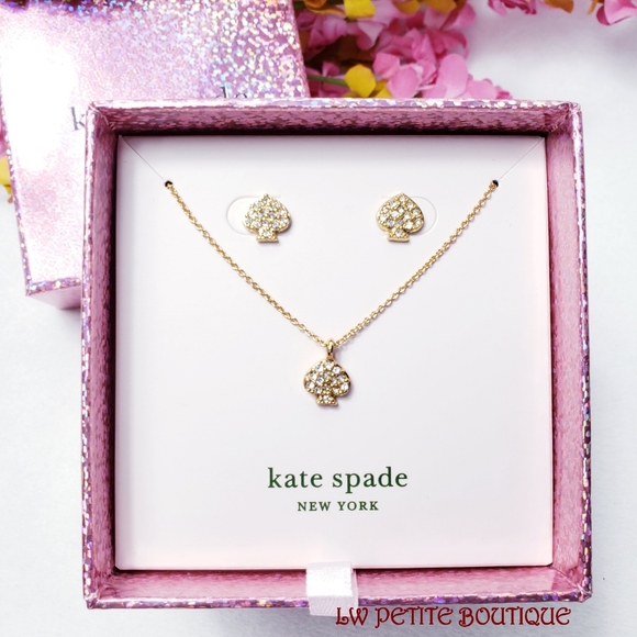 kate spade Jewelry - Kate Spade Signature Spade Earrings & Pave Pendant Boxed Earrings